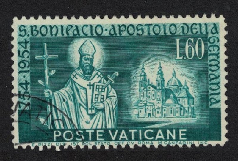 SALE Vatican Martyrdom of St Boniface 60L 1955 Canc SC#194 SG#217