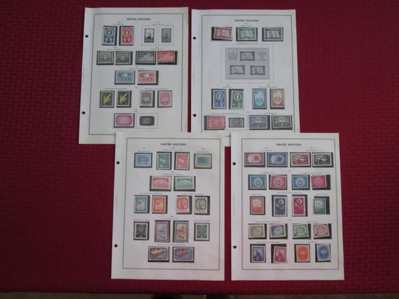 United Nations, 59 Stamps in Mounts on 4 Harris Album Pages, MNH,1953-1960, C372