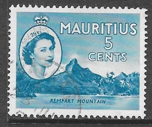 Mauritius 254: 5c Rempart Mountain, used, F-VF