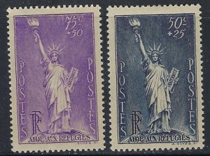 France B44-45 MLH 1936-37 Statue of Liberty (ak3424)