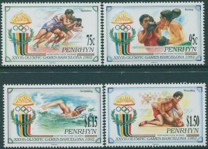 Cook Islands Penrhyn 1992 SG462-465 Olympic Games set MNH