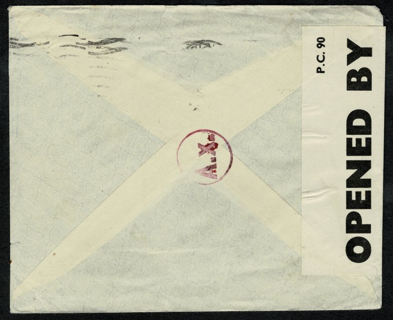 G.B.KG VI 1943 RED CROSS MESS SCHEME COVER WITH PAIR of SG 489 IN FAIR CONDITION