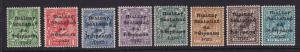 Ireland Scott # 1 - 8 set VF OG lightly hinged nice color cv $ 145 ! see pic !