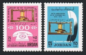 Jordan 999-1000,MNH.Michel 1067-1068. Centenary of Telephone,1976.