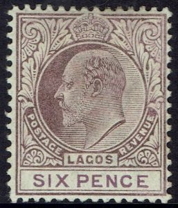 LAGOS 1904 KEVII 6D WMK CROWN CA