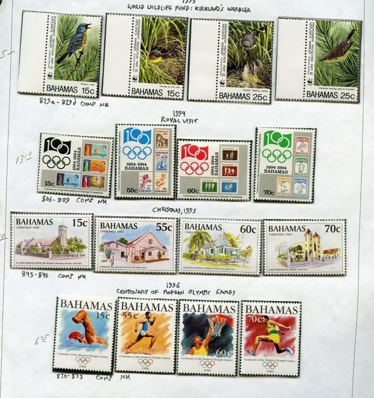 BAHAMAS LOT OF STAMPS   MINT NEVER HINGED & USED --SCOTT VALUE $482.00