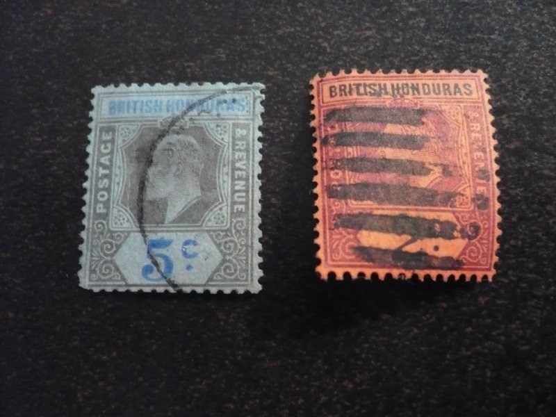 Stamps - British Honduras - Scott# 59-60 - Used Part Set of 2 Stamps