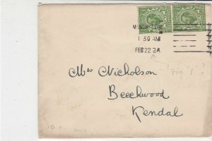 England 1912 Manchester Cancel Halfpenny Stamps Cover to Kendal Ref 34884