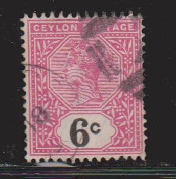 CEYLON Scott # 134 Used - Queen Victoria