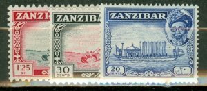 LC: Zanzibar 249-263 mint CV $47.70; scan shows only a few