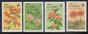 Gambia 687-90 Flowers Mint NH