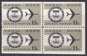 Canal Zone Sc #C49a MNH Booklet pane of 4