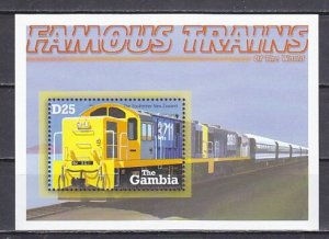 Gambia, Scott cat. 2533. The Southerner Train s/sheet.