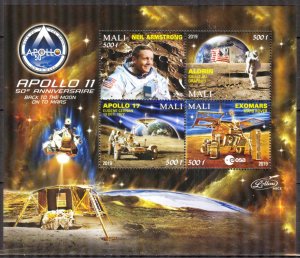 Mali 2019 Space Apollo 11 50 Years IV Sheet MNH