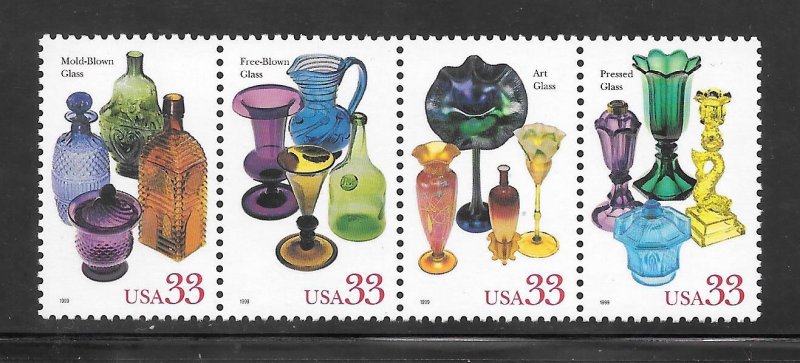 #3325-28 MNH Strip of 4