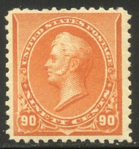 U.S. #229 CHOICE Mint VF NH w/Cert - 1890 90c Orange