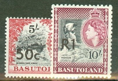 GT: Basutoland 70a, 71b mint CV $41