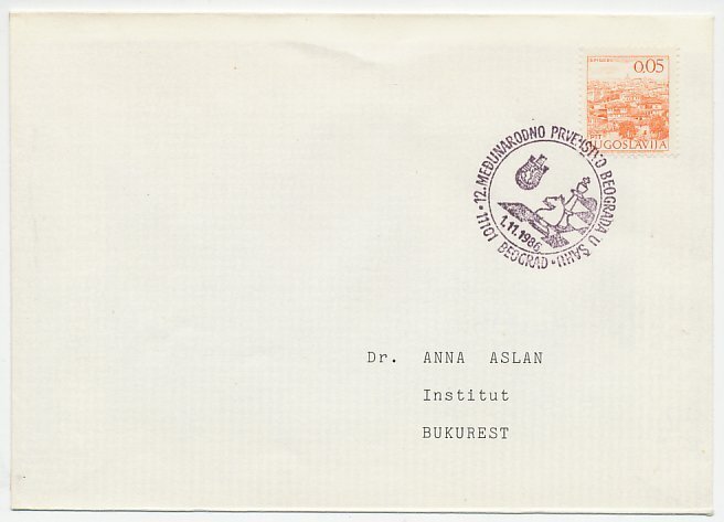 Cover / Postmark Yugoslavia 1986 Chess