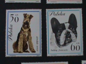 POLAND-1963-SC#1115-23 WORLD FAMOUS LOVELY DOGS- MNH VF COMPLETE SET RARE