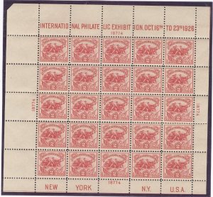 US Scott #630, White Plains Sheet of Stamps, Mint NH, original gum