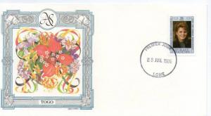 Togo 1986 Royal Wedding Prince Andrew & Sarah Sc 1386 Fargusan Flower Orchid ...