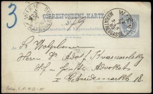 Austria Empire 10Kr Rohrpost Pneumatic Mail Postal Stationery Card G67577