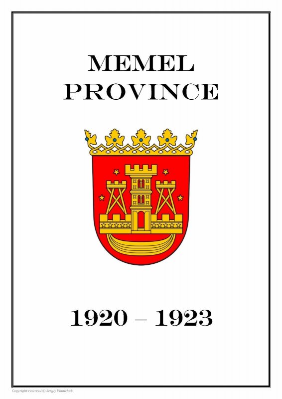 Memel Province Memelland Klaipėda Region 1920-1923 PDF DIGITAL STAMP ALBUM PAGES 