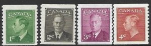 Canada   297-300   set 4   coils   VF   NH
