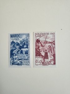 Stamps French Morocco Scott #B34-5 h