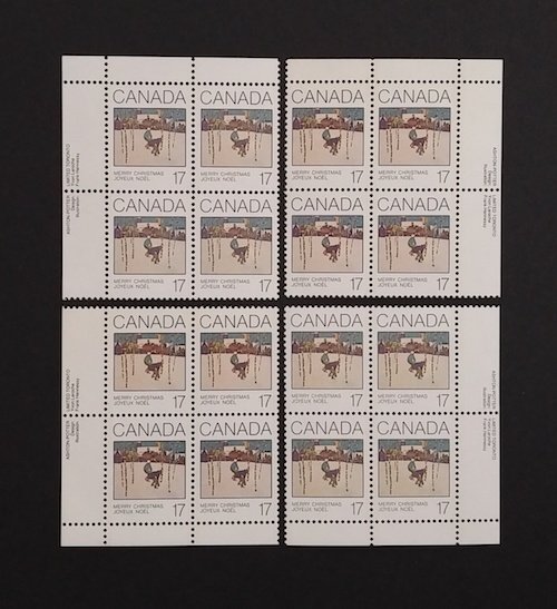 Canada 871 Plate Blocks Matched Set VF MNH
