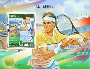 Guinea 2019 MNH Sports Stamps Tennis Novak Djokovic Rafael Nadal 1v S/S