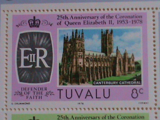 TUVALU STAMP: 1978-25TH ANNIV: QUEEN'S CORONATION MINT NH S/S SHEET