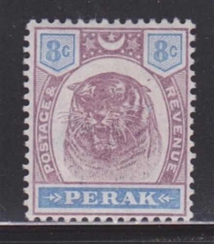 Perak Scott #'s 52 VF previously hinged nice color scv $ 55 ! see pics !