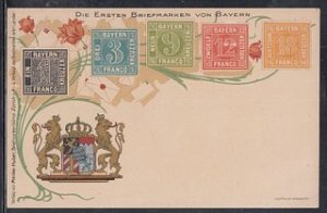 Germany - Decorative Bavarian Stamps Post Card