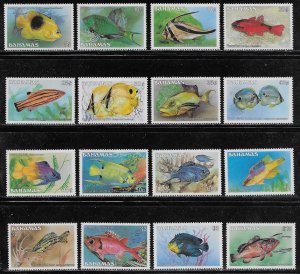 Bahamas Scott #'s 604 - 618A MNH