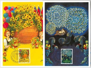 57483 - Liechtenstein - POSTAL HISTORY: set of 2 MAXIMUM CARD 1981 - EUROPE-
