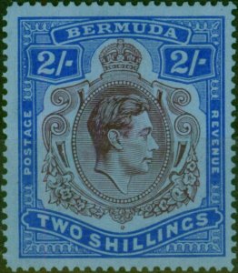 Bermuda 1941 2s Deep Purple & Ultramarine-Grey Blue SG116b Line Perf 14.25 Fi...