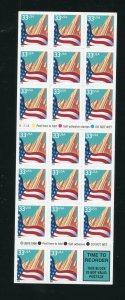 # 3278e City Flag 33¢ Booklet Pane of 20  MNH 