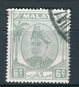 MALAYA; SELANGOR 1940s early Sultan issue fine used Shade of 6c. value