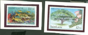 St. Lucia #800/802 Mint (NH) Single