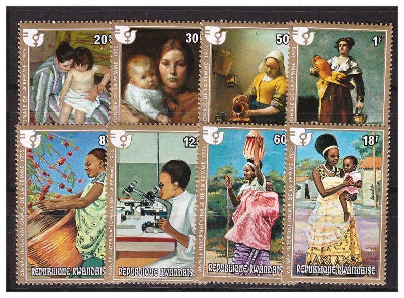 RWANDA 1975 Int.Woman's Day complete set MNH