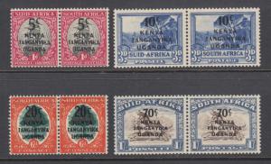 KUT Sc 86-89 MNH. 1941-42 overprints on stamps of South Africa, cplt set, fresh