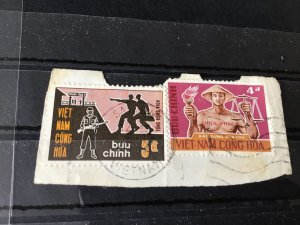 Vietnam  used stamps on piece Ref 53847