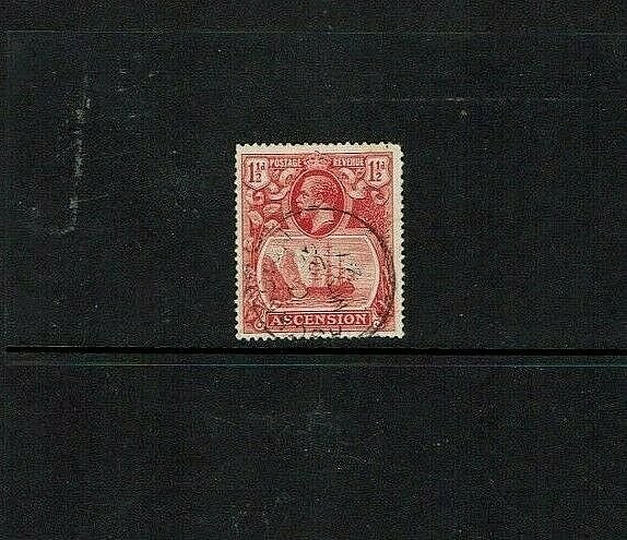 Ascension Island: 1924, 1.5d Rose red, good used, SG 12