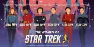 Star Trek 50th Anniversary- The Women Of Star Trek, Collectible Postage Stamps,
