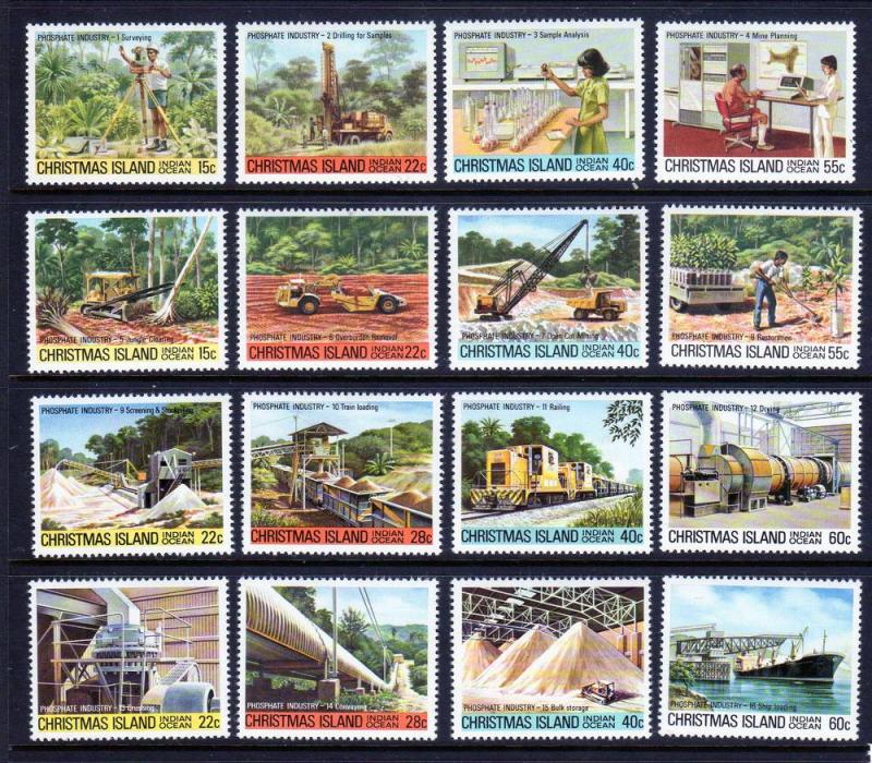 Christmas Island Scott 95-110 Mining Things To Do! MNH!