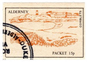 (I.B) Alderney Cinderella : Local Packet Post 15p