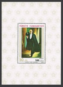 Turkey 1959,MNH. Michel Bl.16. Turkish Republic,50th Ann.1973.Kemal Ataturk.