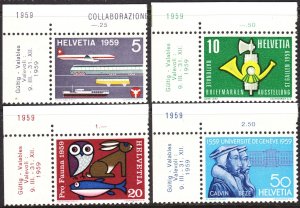 Switzerland Scott 370-73 complete set F to VF mint OG NH.  FREE...