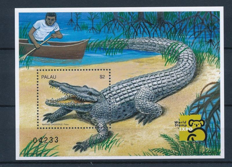 [35349] Palau 1999 Reptiles Crocodile MNH Sheet